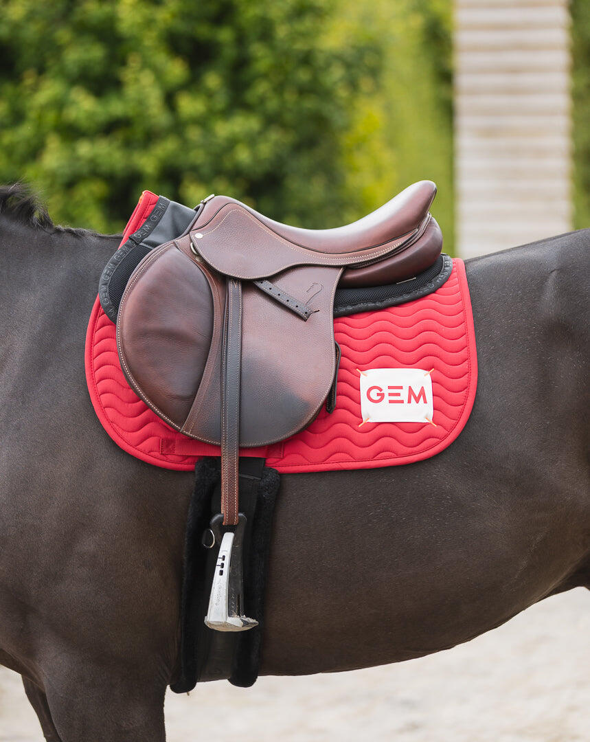 Tapis de selle TOUC TOUC Obstacle Rouge  - GEM 2/4
