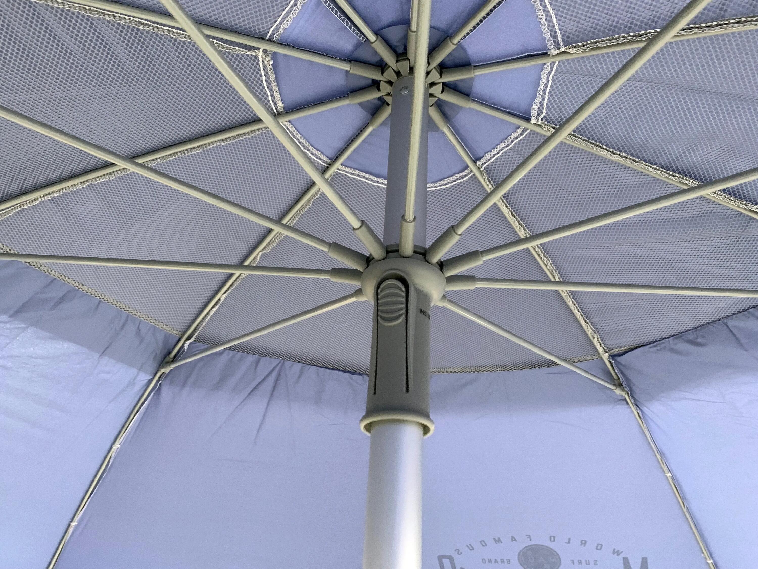 Umbrelă plajă Maui & Sons UltraLight 190 cm rabatabilă, UPF+50, husă inclusă 3/4