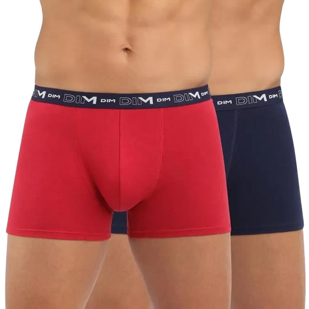 Dim Boxer Uomo, Confezione da 2, Blu Navy/Rosso, D6596 3/6