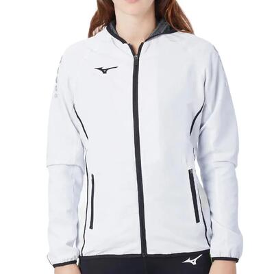 Giacca a Vento Donna Mizuno Team Nagasaki Micro Bianca