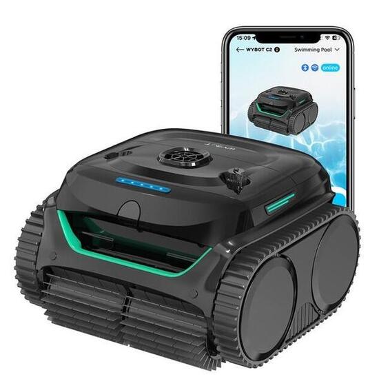 C2 Robot aspirateur de piscine sans fil Noir Vert