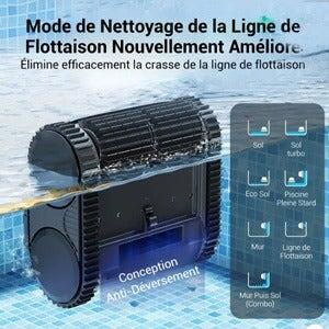 C2 Robot aspirateur de piscine sans fil Noir Vert 2/8