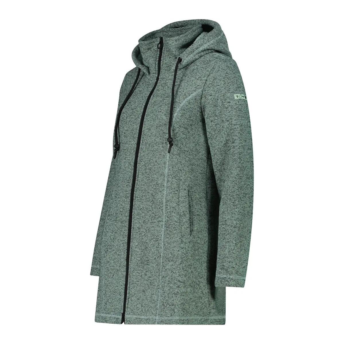 Parka con cappuccio in pelliccia sintetica in maglia polare tecnica donna CMP 3/5
