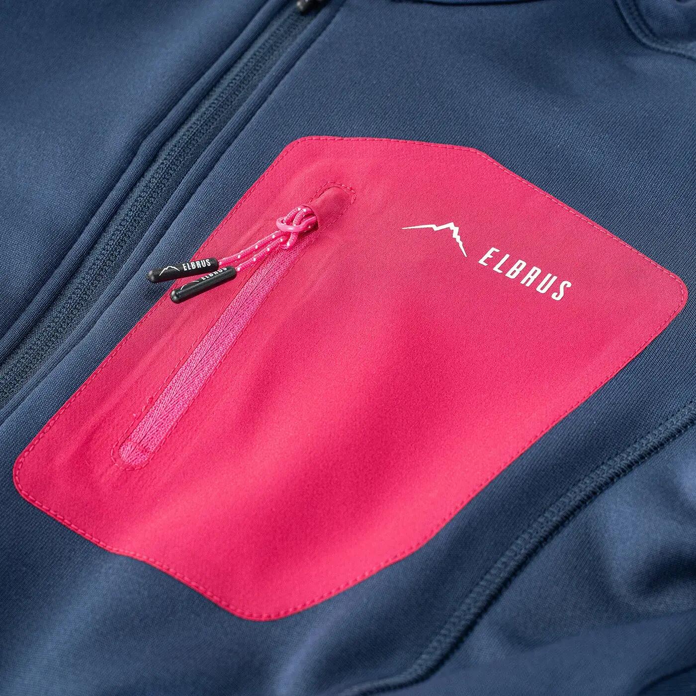 "Nomi" Jacke für , PolartechMaterial Damen Dunkles Marineblau/Pink 5/7