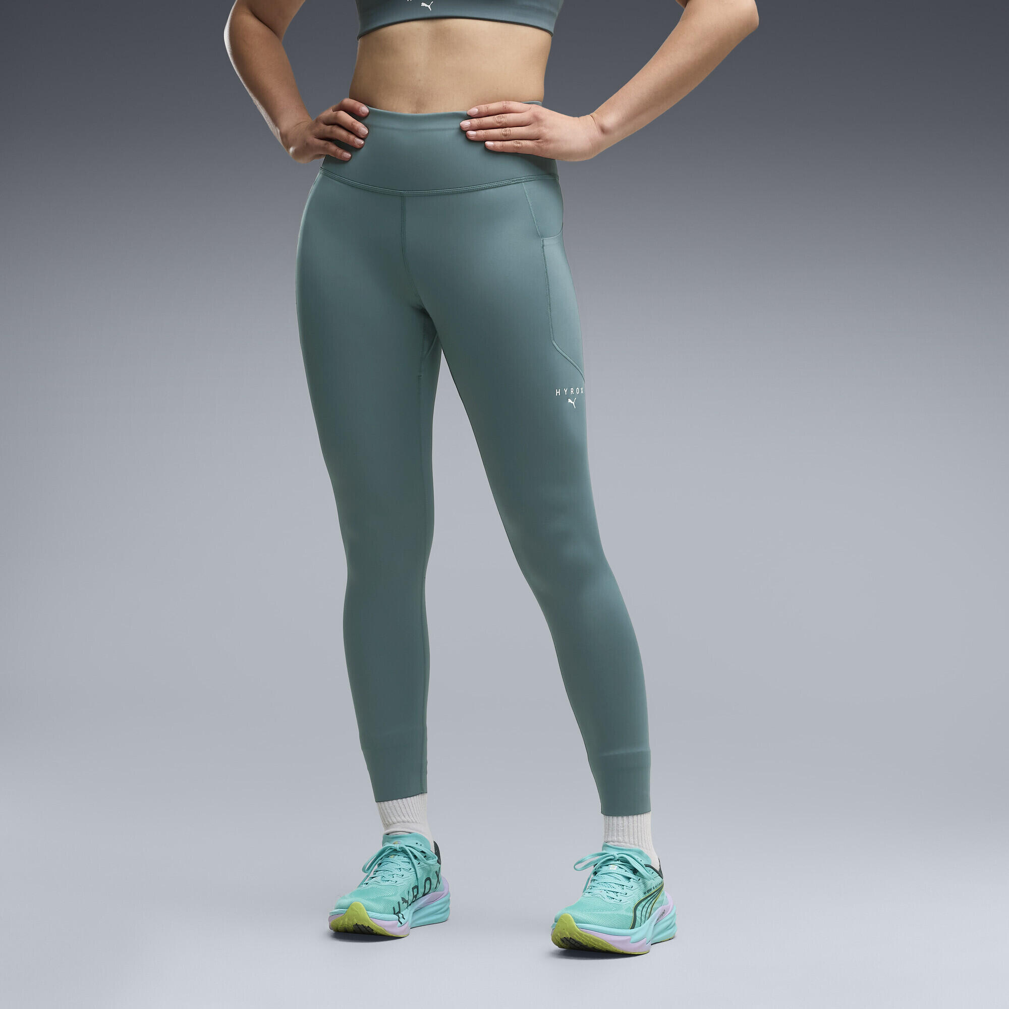Pantaloni aderenti PUMA x HYROX PWRMODE 7/8 da donna PUMA 4/6