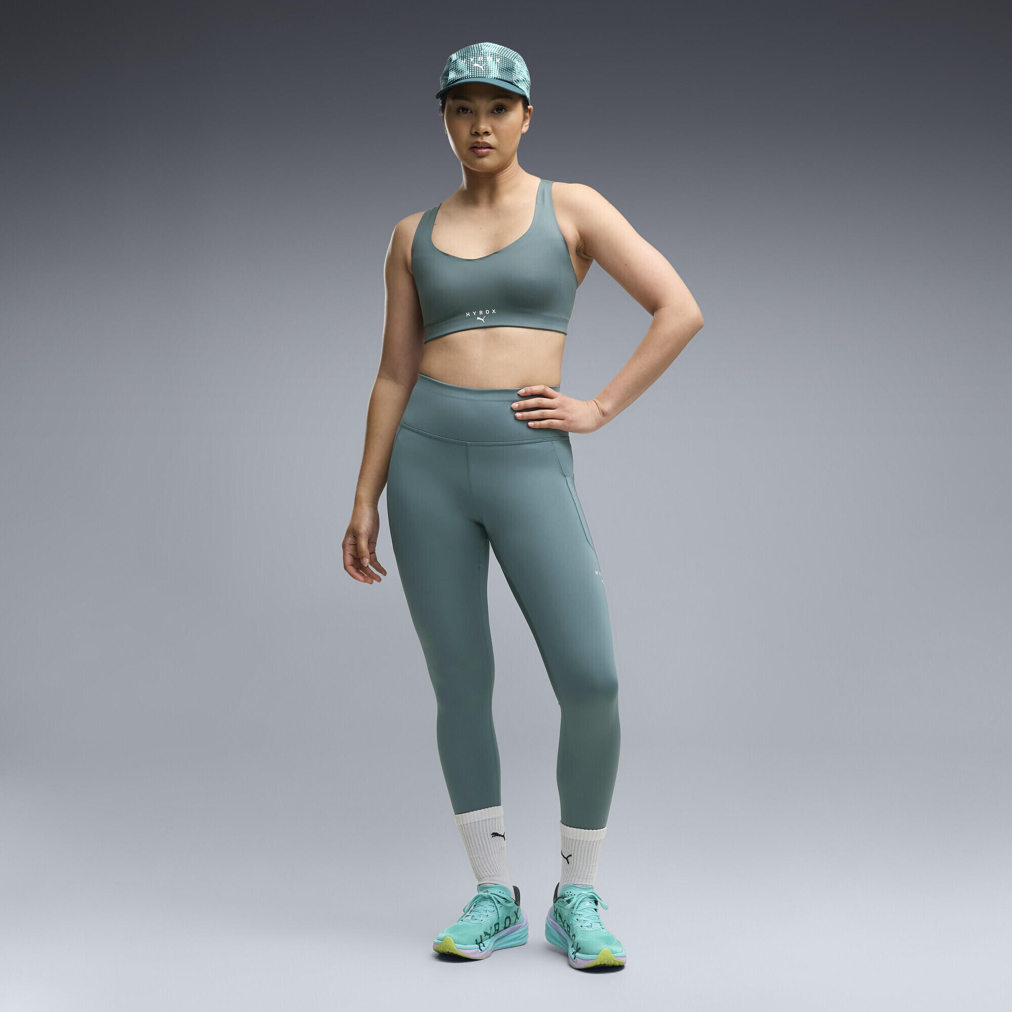 Pantaloni aderenti PUMA x HYROX PWRMODE 7/8 da donna PUMA 2/6