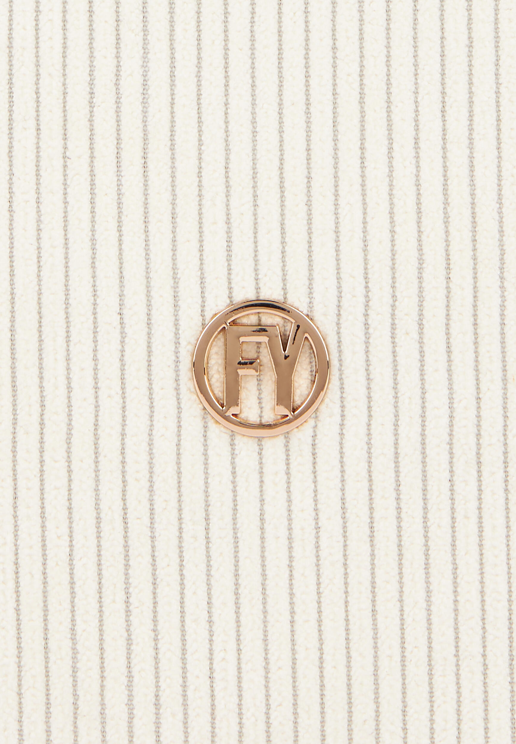 Pochette en velours côtelé avec logo FY doré 3/3