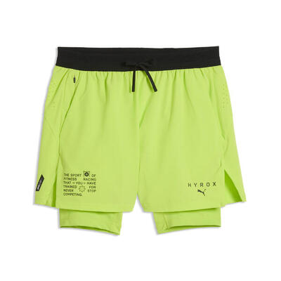 Puma x hyrox pwrmode 2-in-1 short voor heren puma