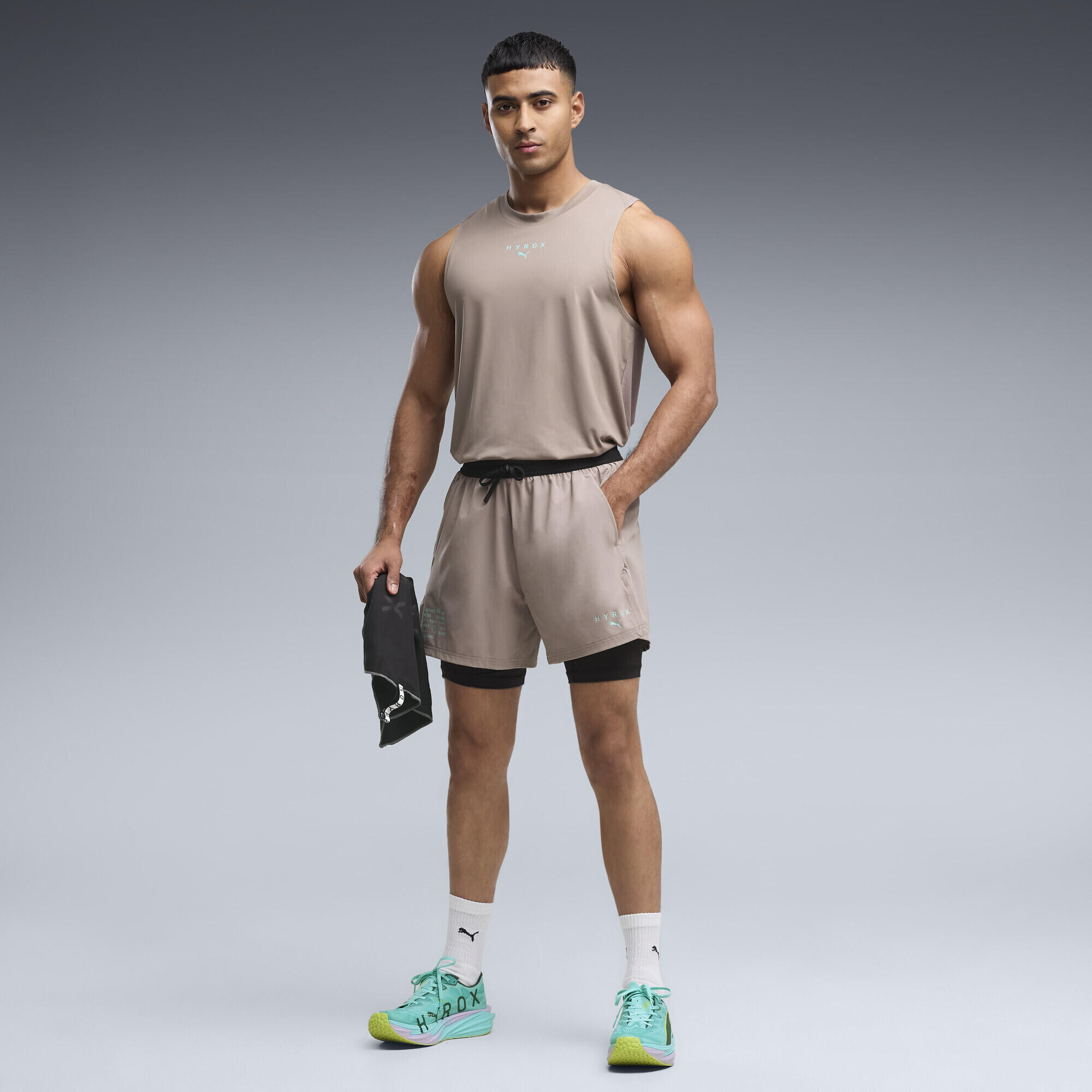Shorts PUMA x HYROX PWRMODE 2 en 1 Hombre PUMA 2/6