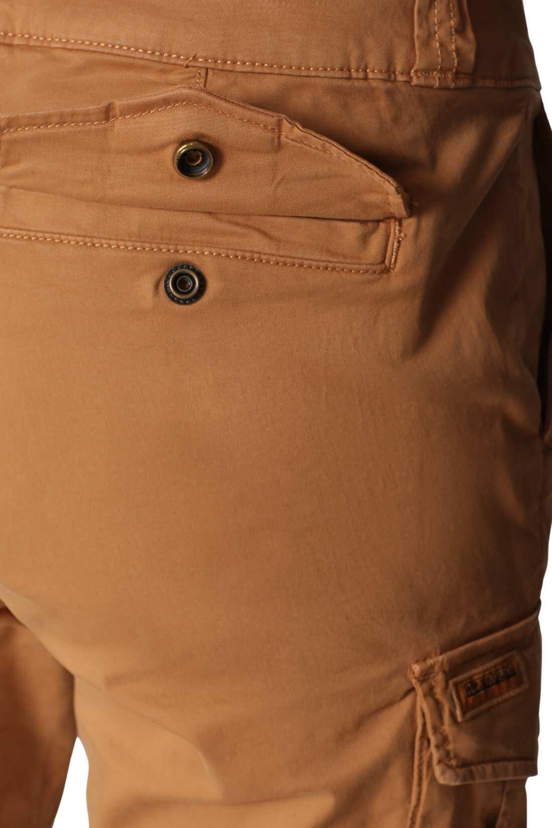 Calça cargo feminina - algodão stretch - Marin - bege 5/5