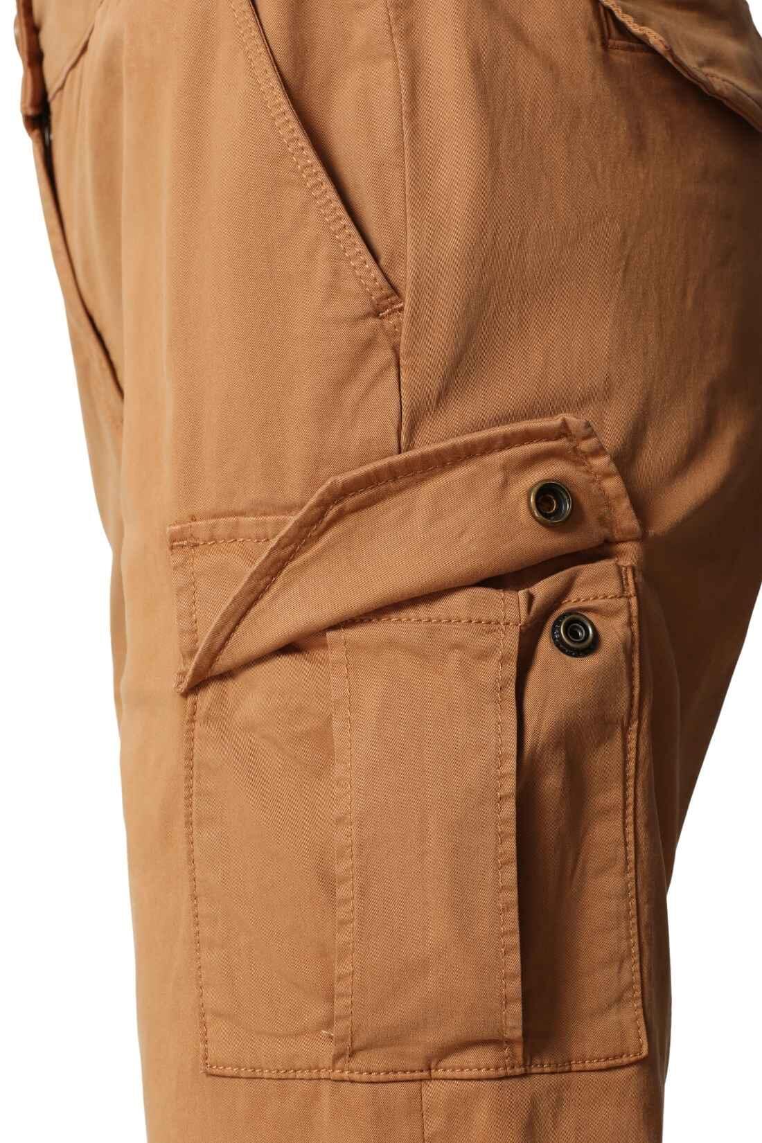 Calça cargo feminina - algodão stretch - Marin - bege 4/5