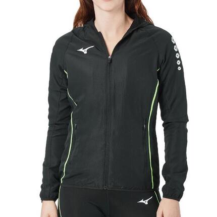 Mizuno Nagasaki Damen Laufjacke Schwarz