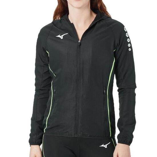 Mizuno Nagasaki Damen Laufjacke Schwarz