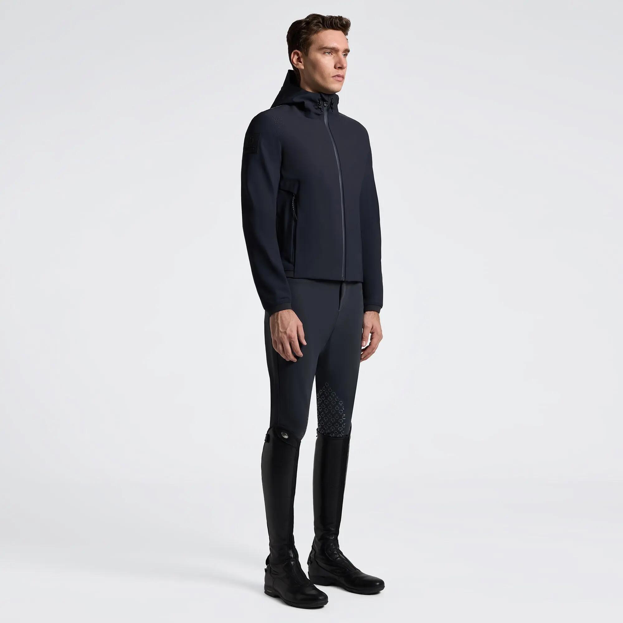 Cavalleria Toscana Heren Perforated Jersey Softshell Charcoal - 3/3