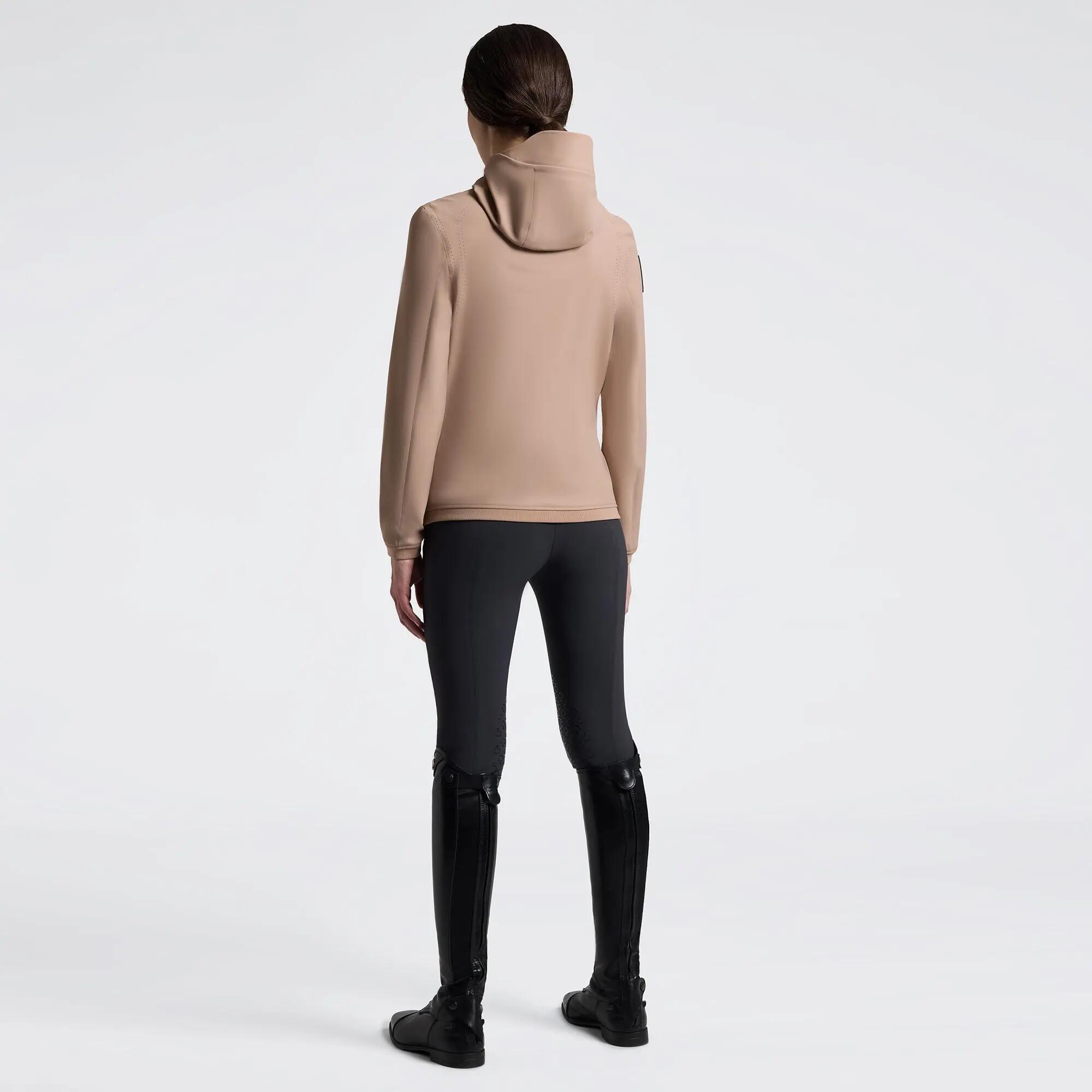 Cavalleria Toscana Dames Perforated Jersey Softshell Taupe - 3/3