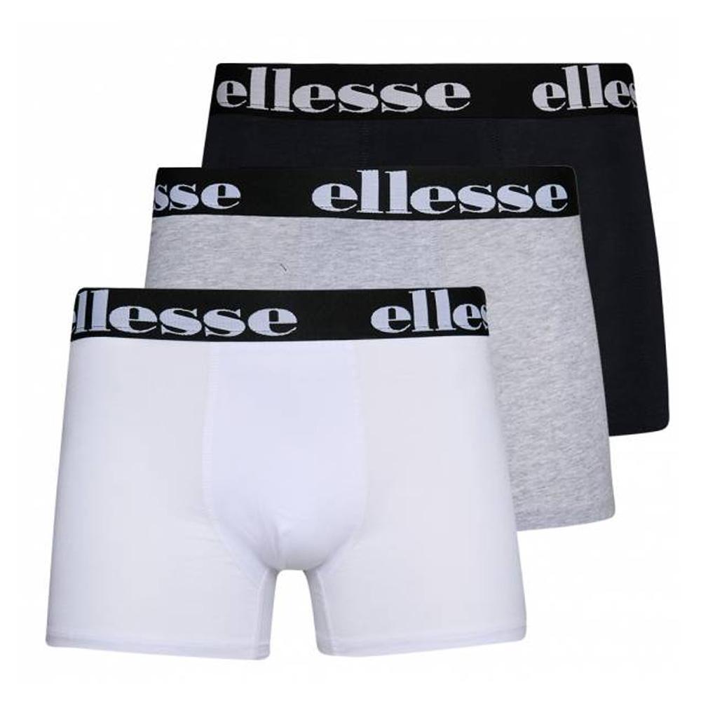 Ellesse Men's 3 Pack Boxers - White/Grey/Black SJ00456