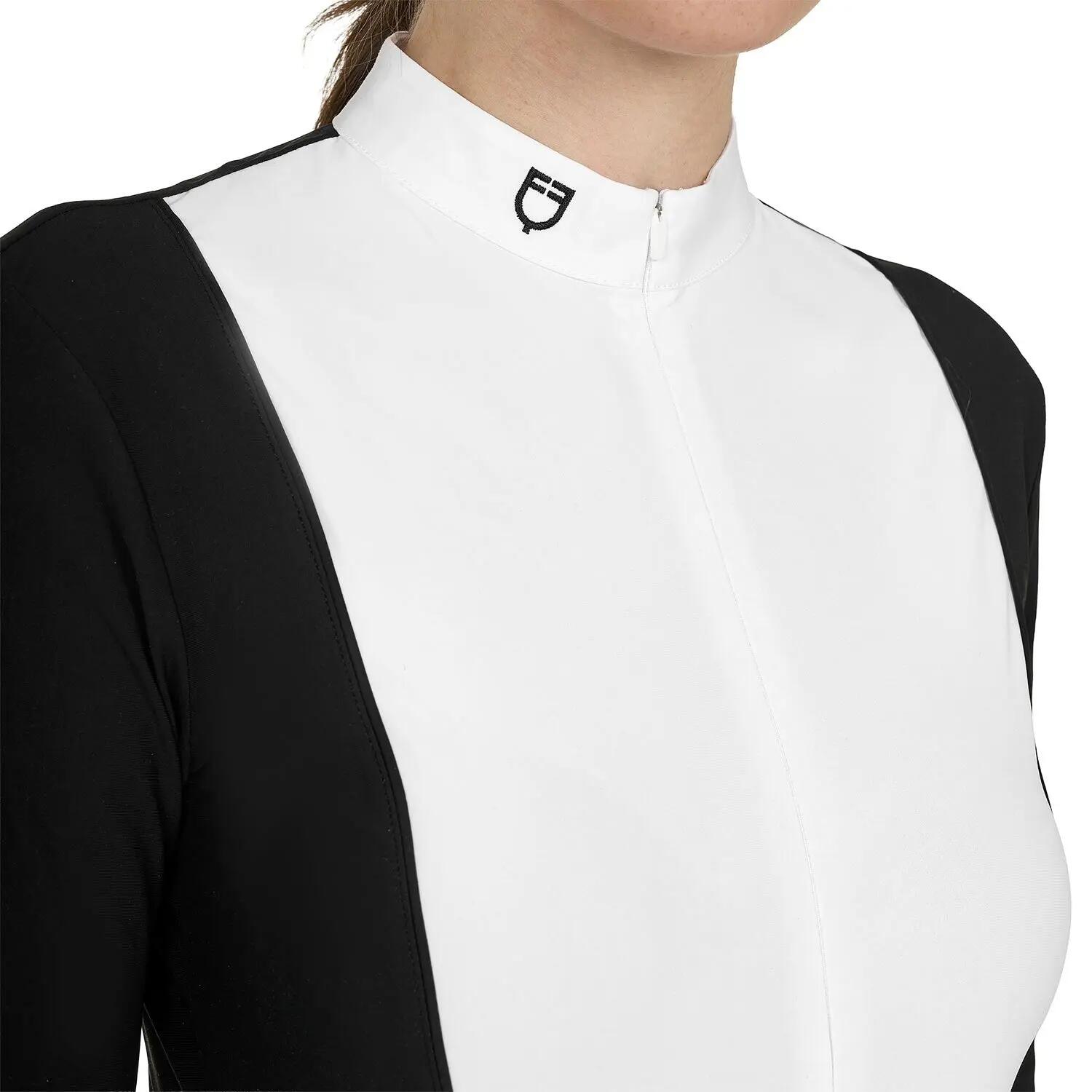 Equestro Wedstrijdshirt Lange Mouwen Dames Zwart - 4/6