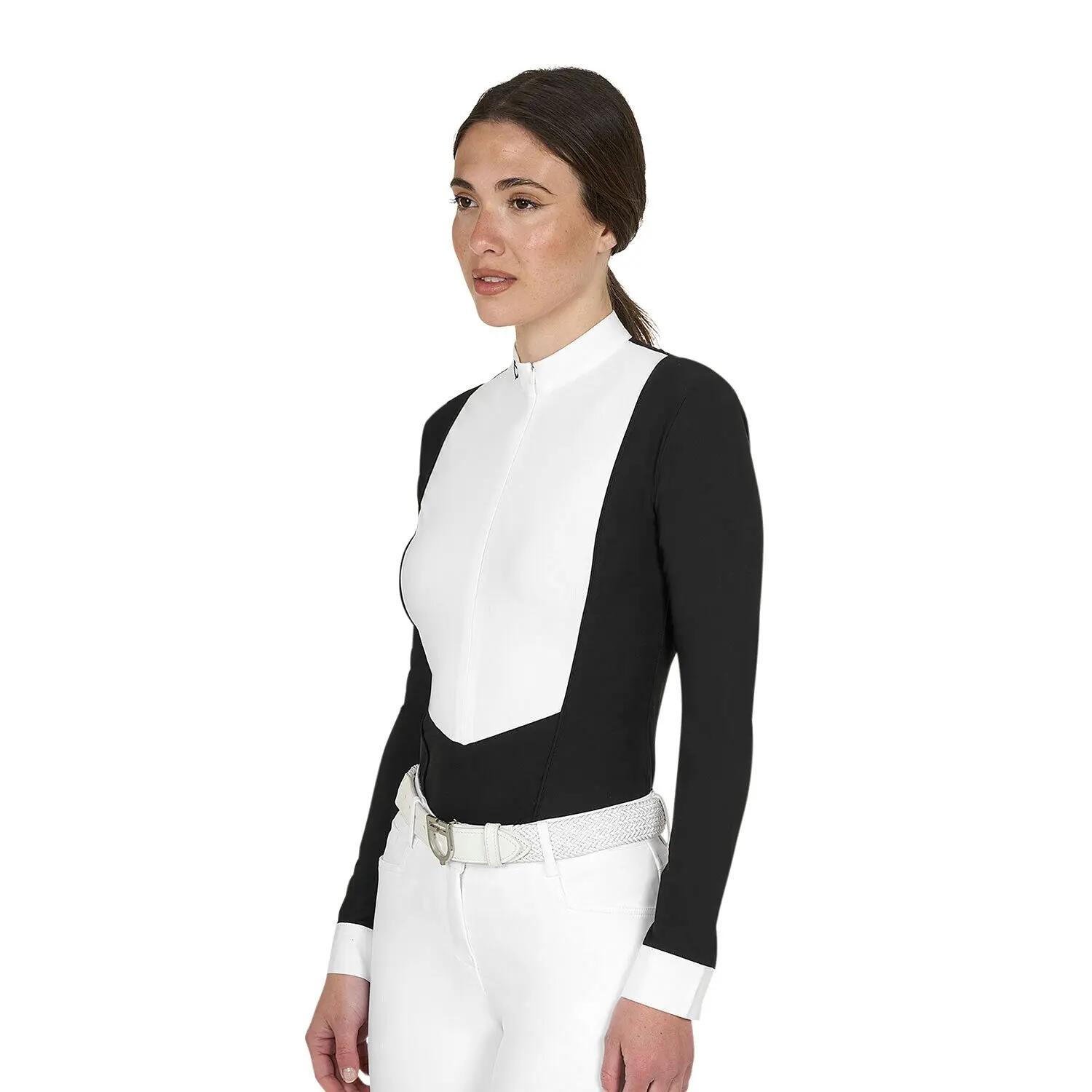 Equestro Wedstrijdshirt Lange Mouwen Dames Zwart - 2/6