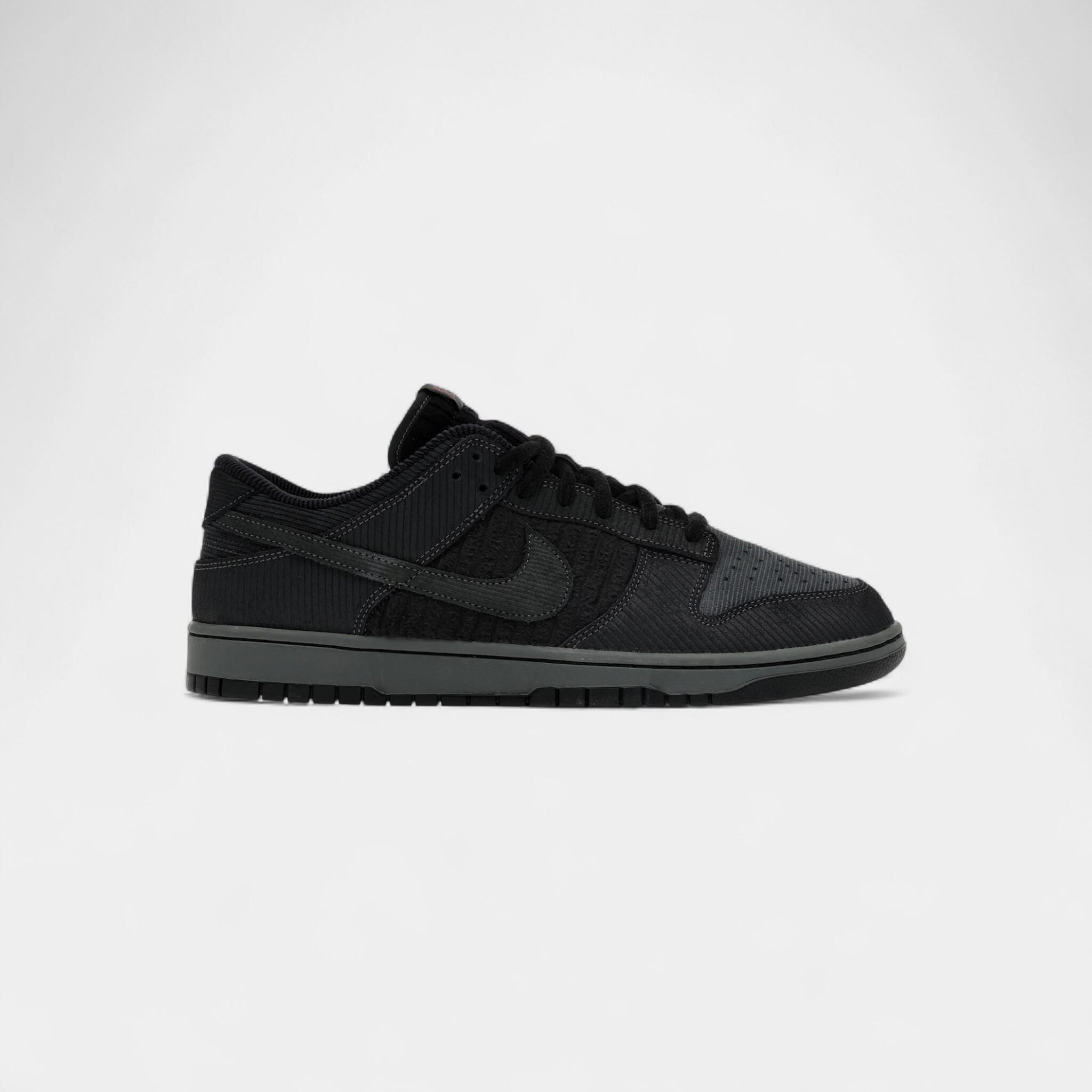 Nike Dunk Low Retro Premium Black Corduroy 1/4