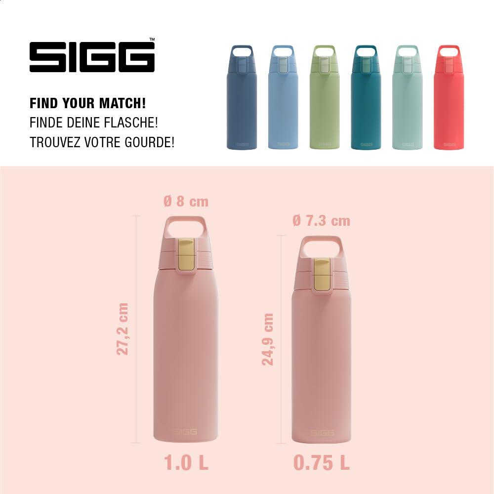 Gourde en acier inoxydable - Shield ONE Peach - Convient pour les boissons 5/6