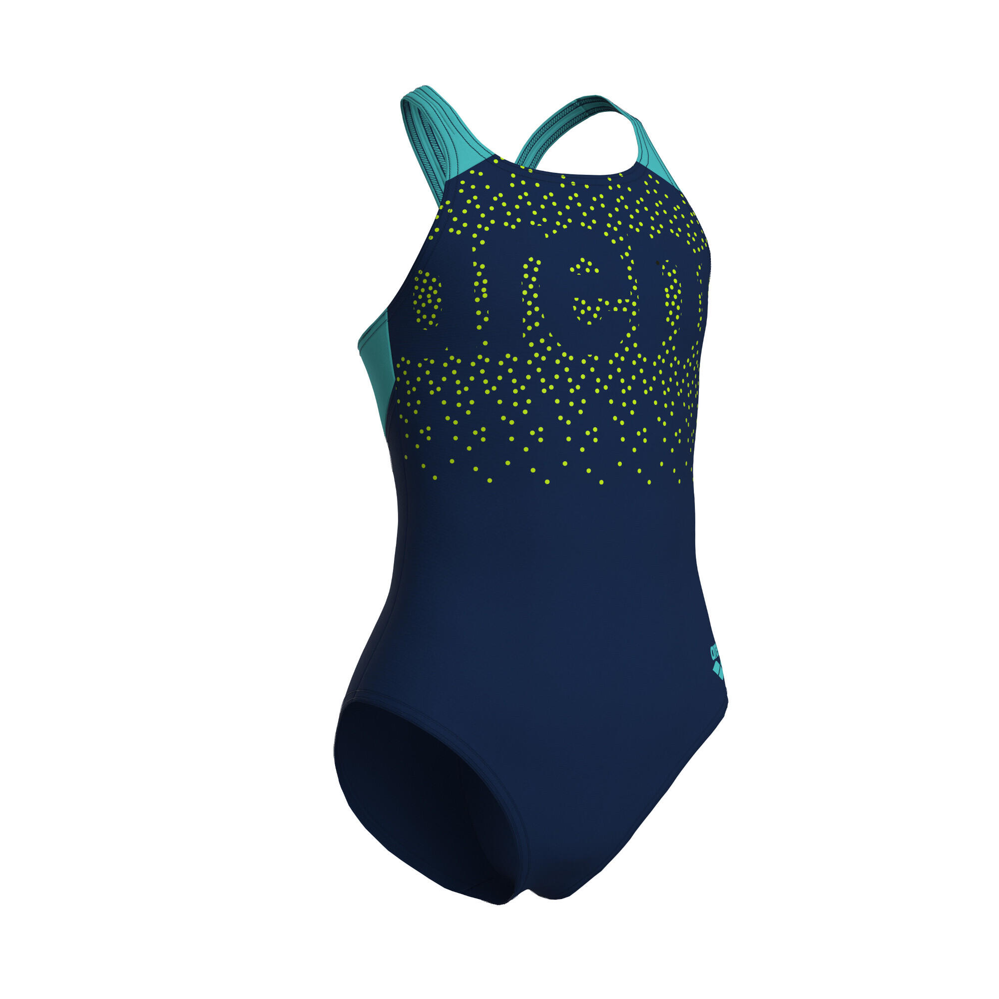 Arena Mädchen Badeanzug PAINTERLY SWIMSUIT V BACK 011756 4/5
