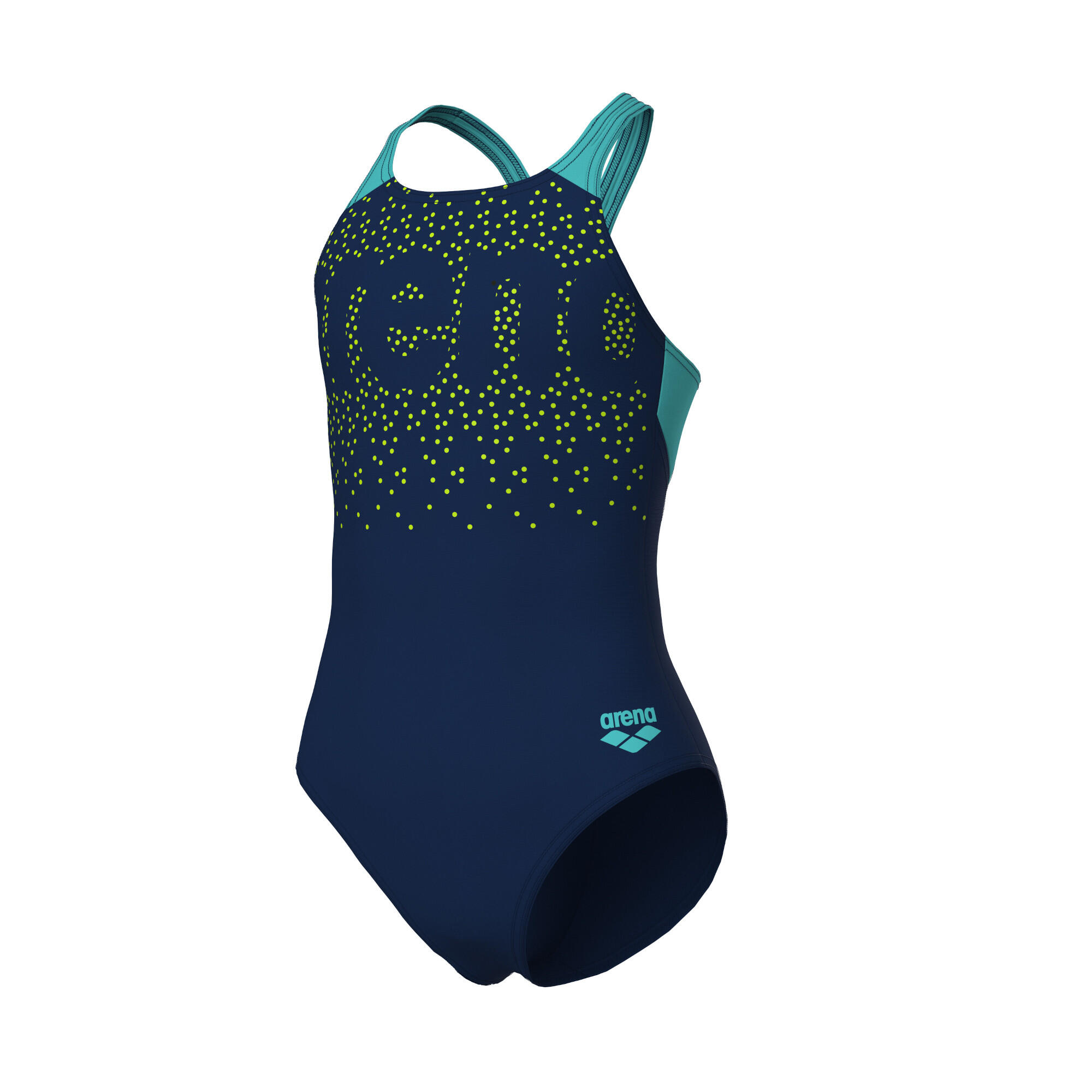 Arena Mädchen Badeanzug PAINTERLY SWIMSUIT V BACK 011756 3/5