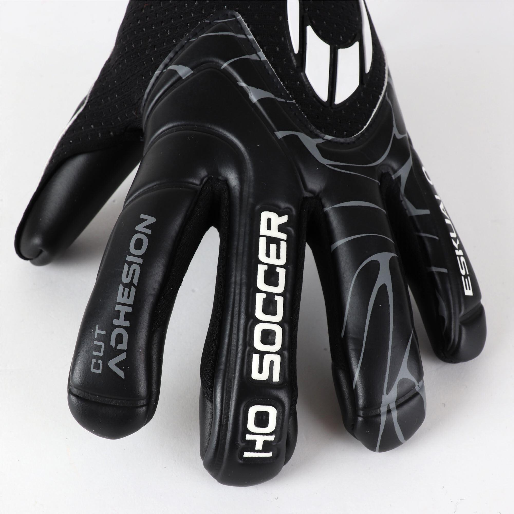 Eskualo Blackout Gants de Gardien de But Unisexe pour Enfant Noir 6 3/7