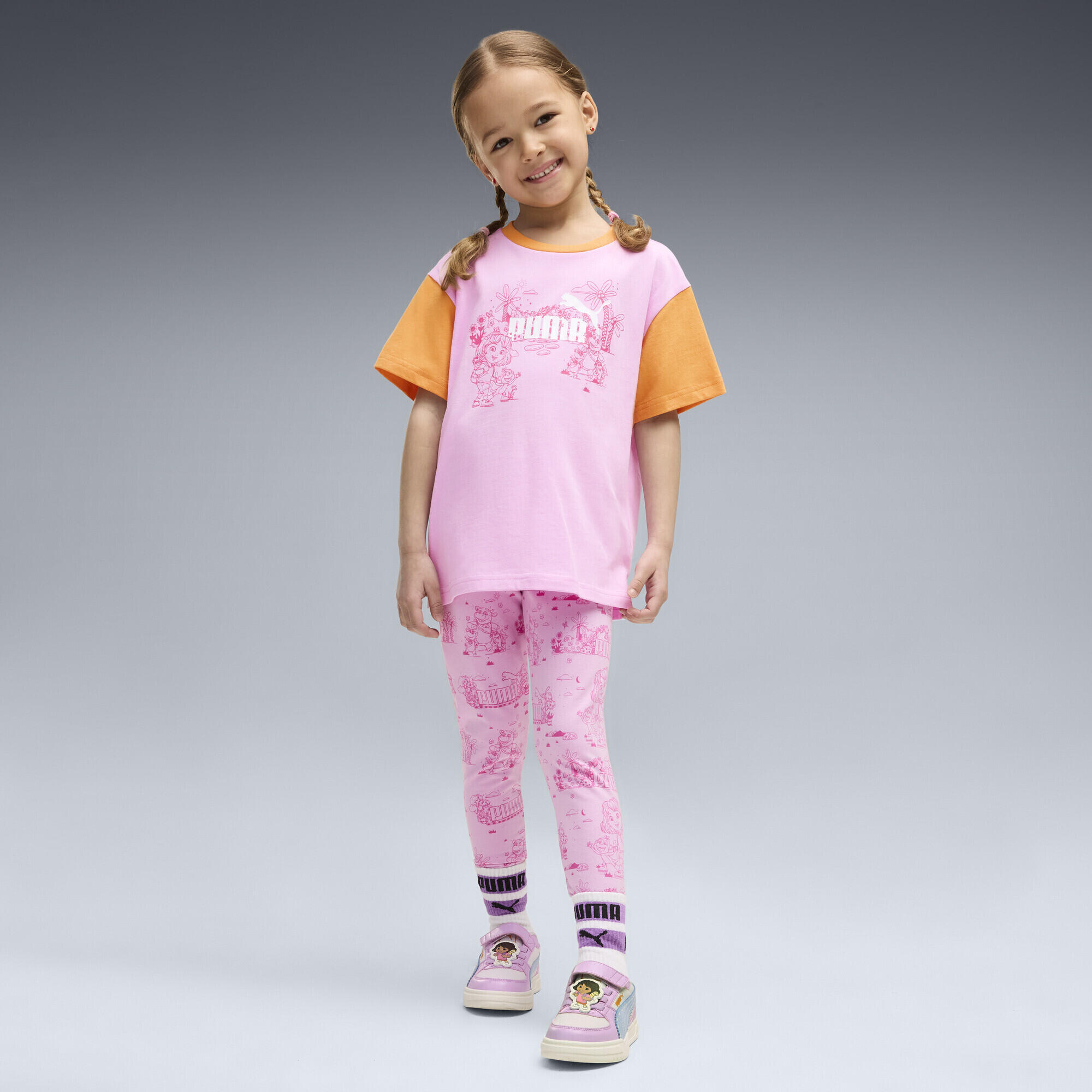 T-shirt grafica dal taglio morbido per bambini PUMA x DORA THE EXPLORER PUMA 4/5