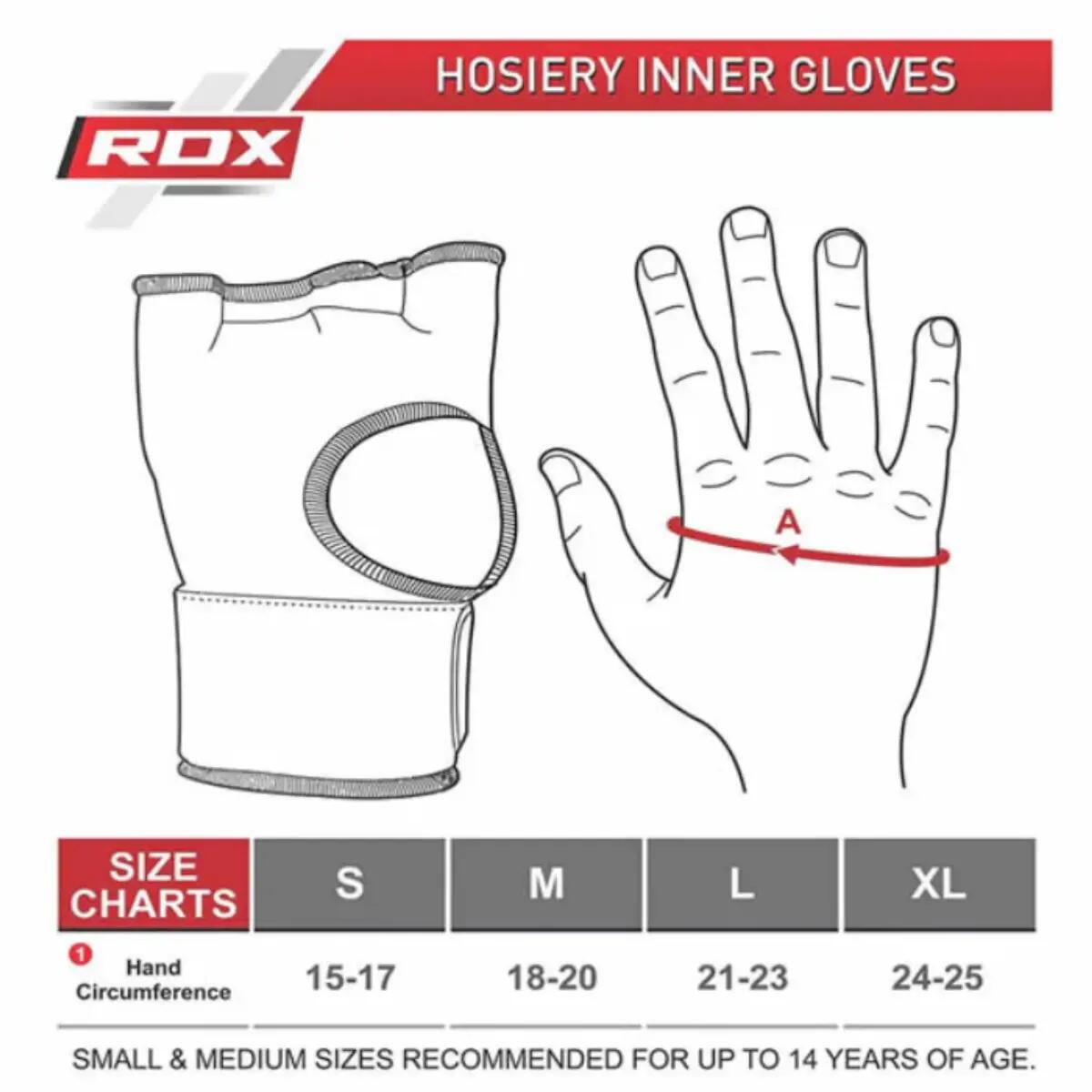 Sous-gants de boxe RDX Full Black XL 4/7