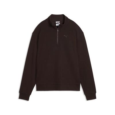Essentials elevated standard sweatshirt met halve rits voor dames puma
