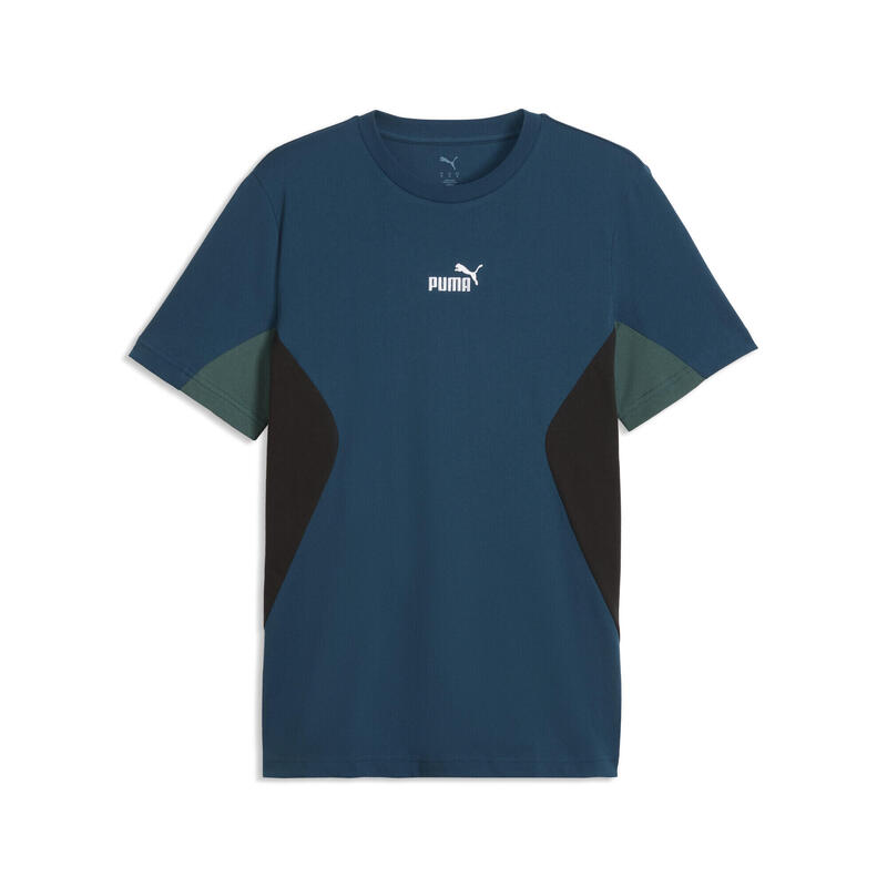 Tricou bărbați design color-block, turcoaz PUMA