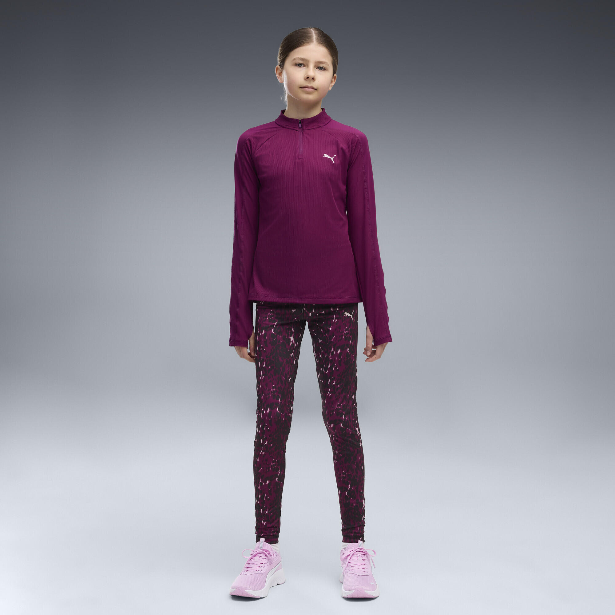 Maglietta a maniche lunghe con zip corta Train All Day Essentials per ragazzi 4/5