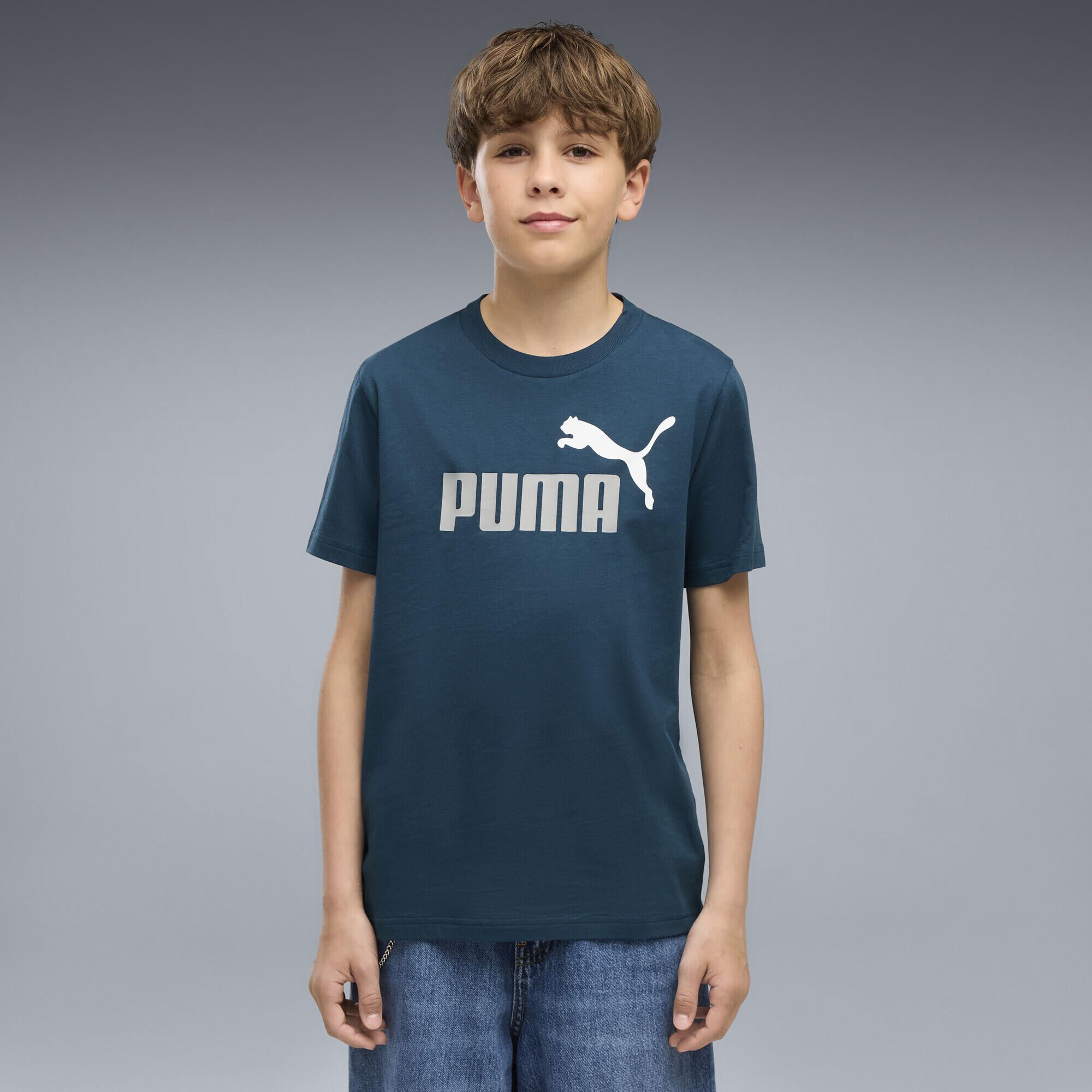 T-shirt con logo Essentials No. 1 colorato per ragazzi PUMA 2/5