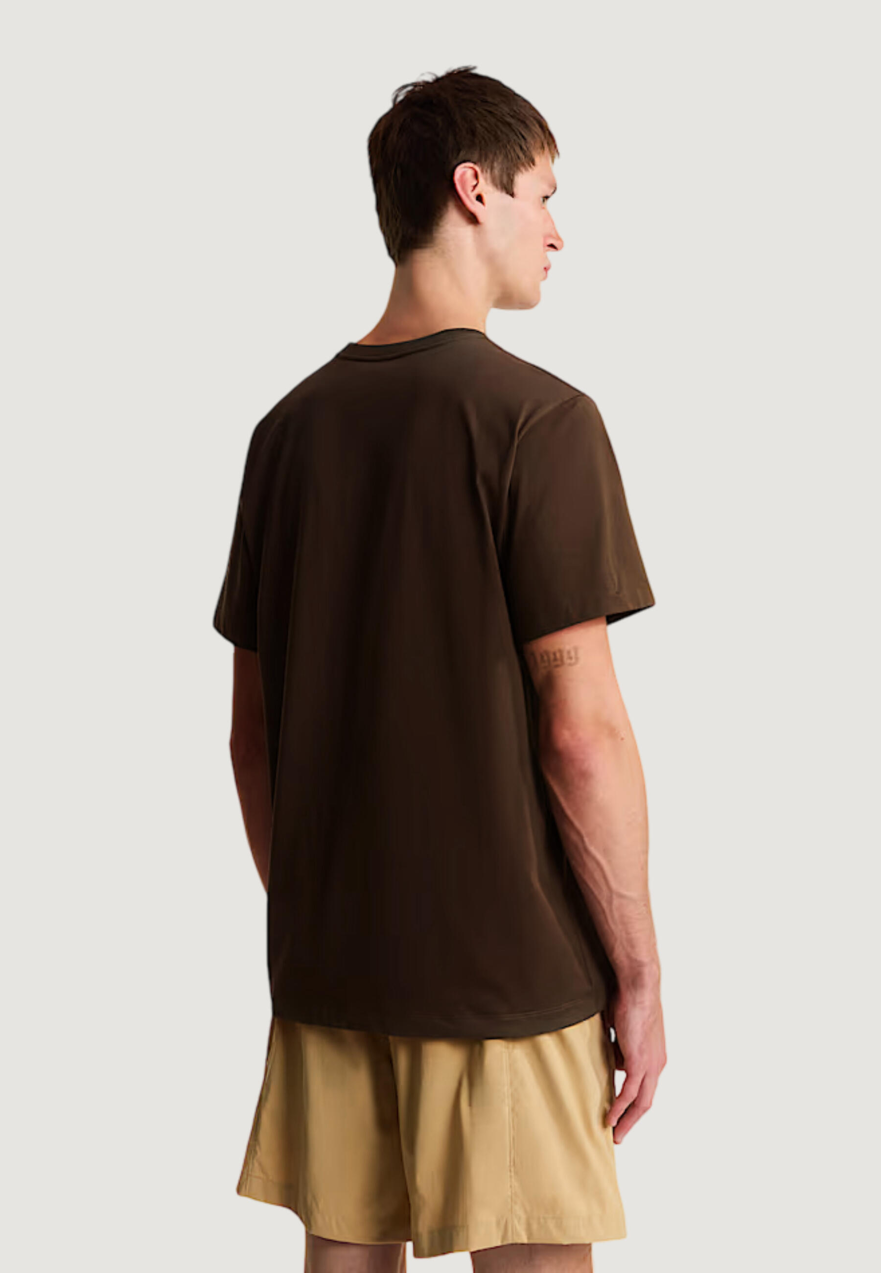 t-shirt crop top M EVOLUTION SIMPLE DOME REGULAR SHORT SL HOMME marron 2/5