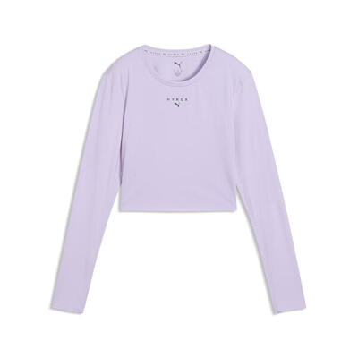 Puma x hyrox pwrmode cropped t-shirt met lange mouwen voor dames puma