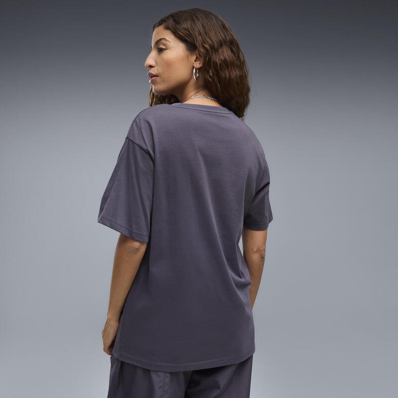 Tricou fitness femei croială lejeră Ess Relaxed albastru PUMA