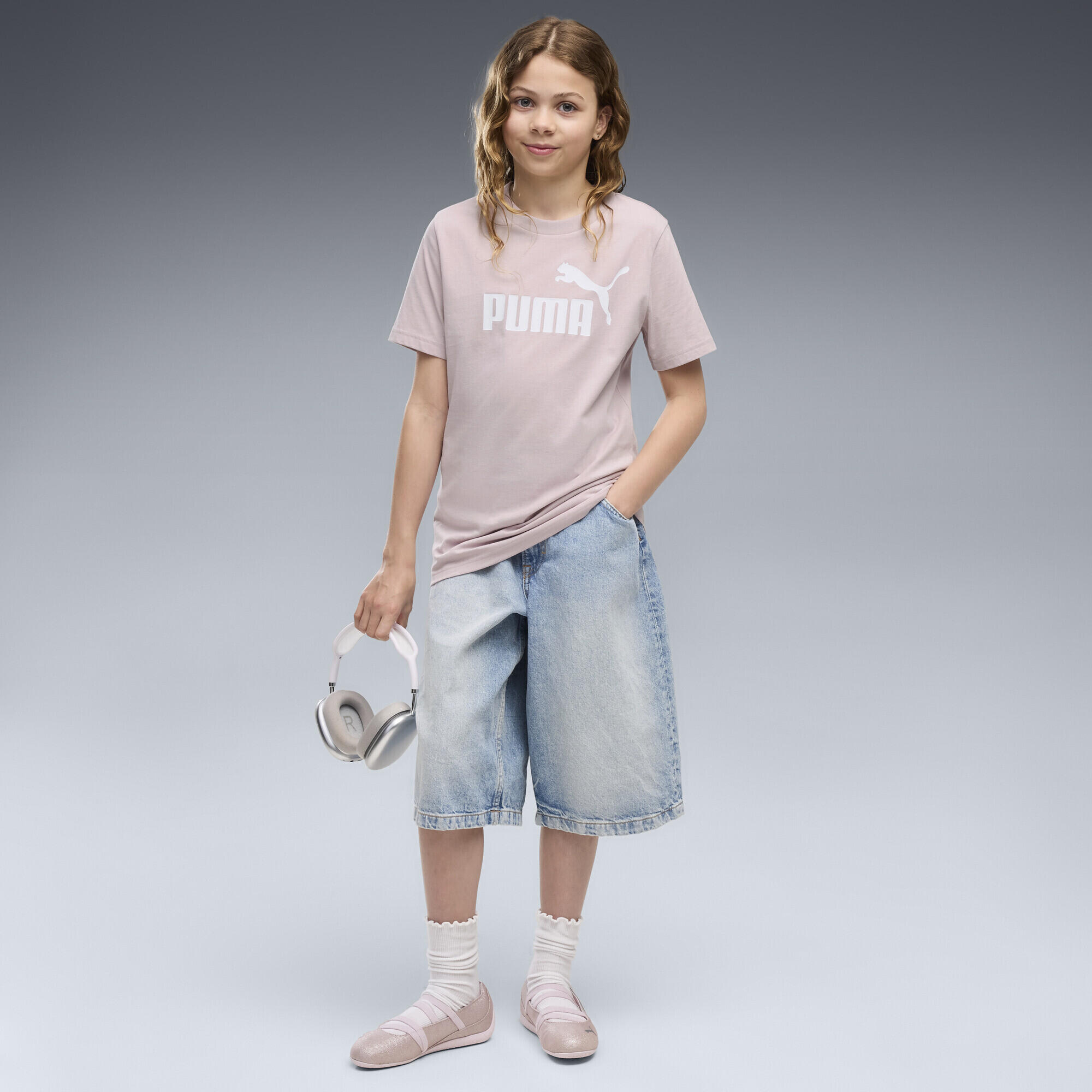 T-shirt infantil algodão estampa Ess No. 1 Logo PUMA 4/5
