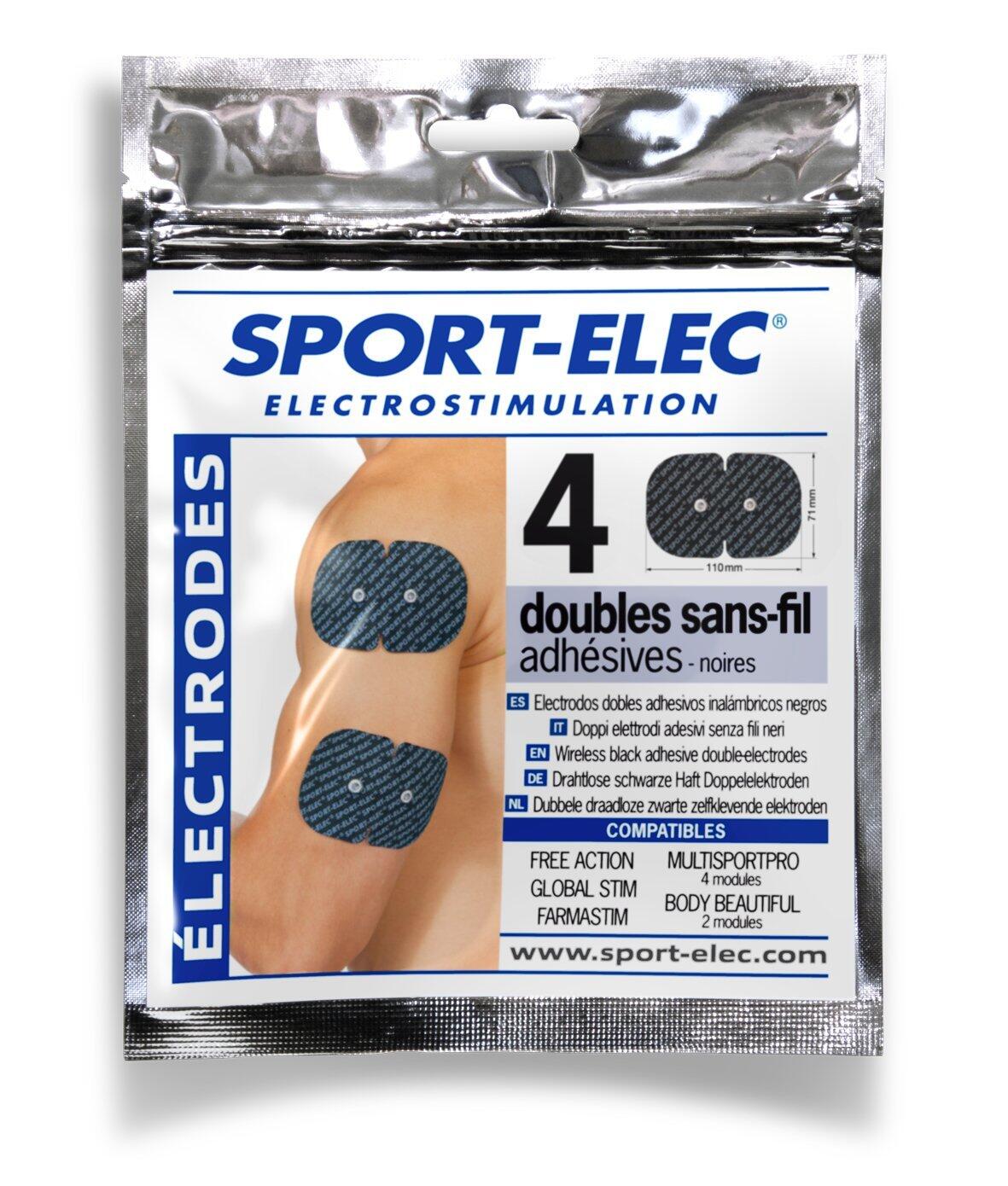 Easf Lot de 4 electrode pour appareils Noir FR : Adultes (Taille Fabricant 1/4