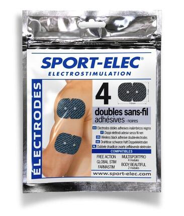 Easf Lot de 4 electrode pour appareils Noir FR : Adultes (Taille Fabricant