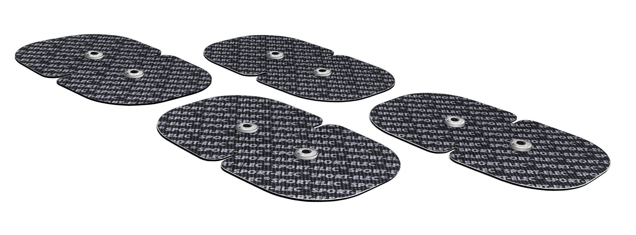 Easf Lot de 4 electrode pour appareils Noir FR : Adultes (Taille Fabricant 4/4