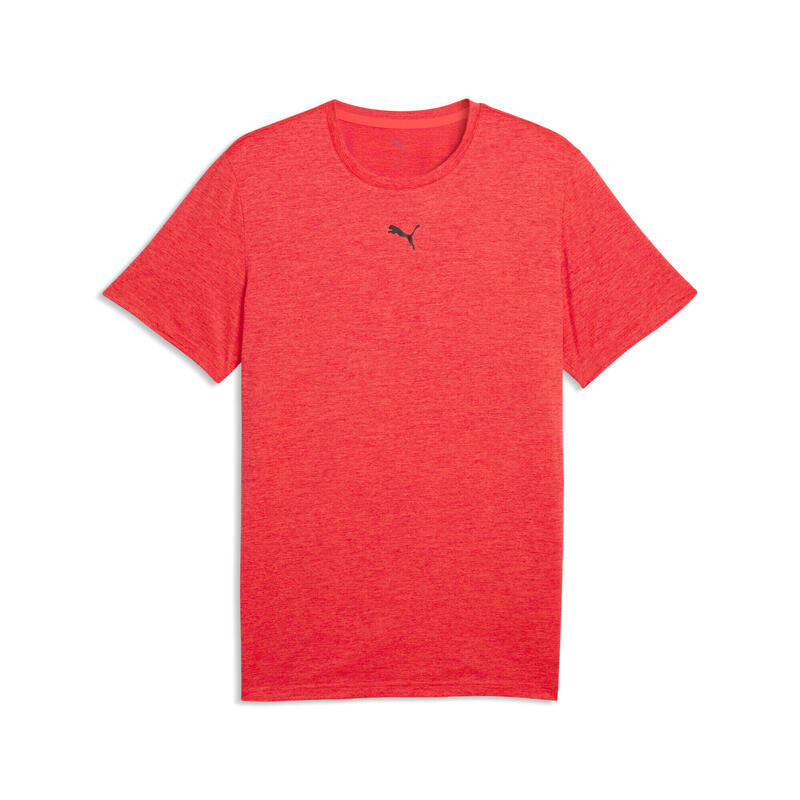 Tricou fitness bărbați drycell, logo pe piept Tad Essentials, galben deschis