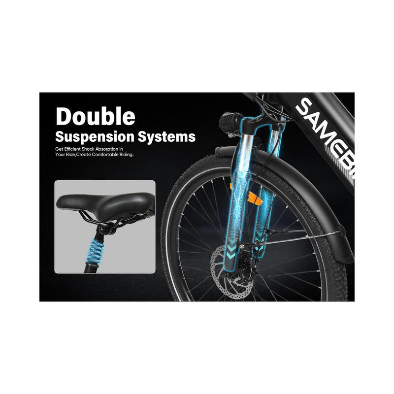 RS-A01 Pro-T bicicletă electrică pentru adulți, baterie 36V 15Ah, roți 26".