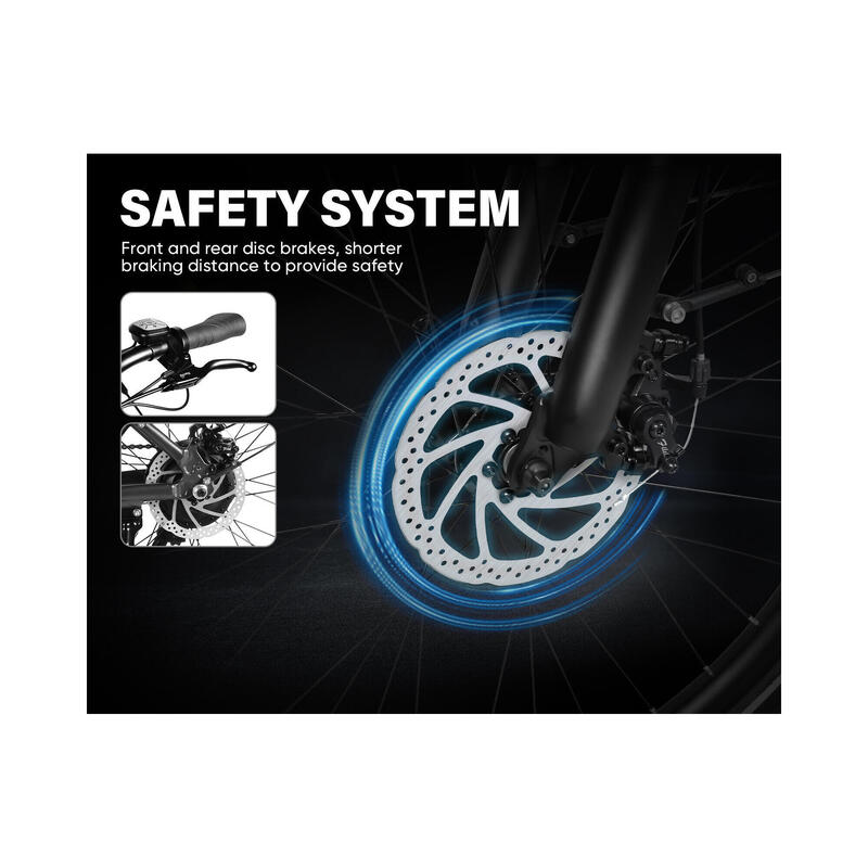 RS-A01 Pro-T bicicletă electrică pentru adulți, baterie 36V 15Ah, roți 26".