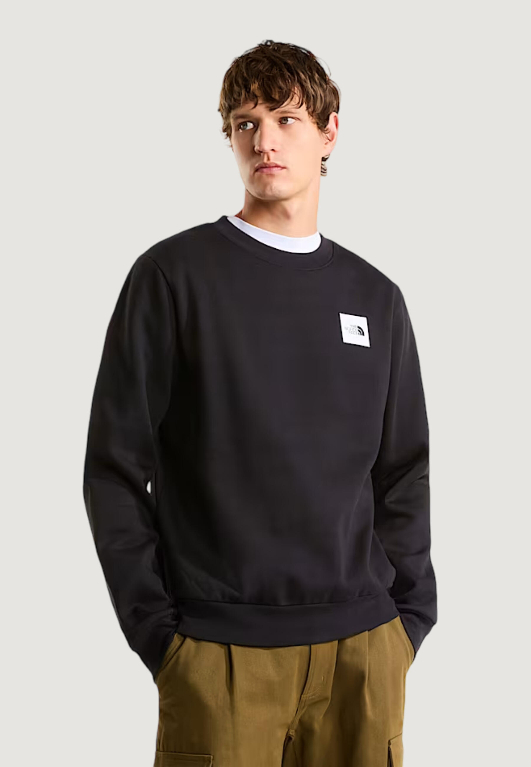 sweat-shirt M BOX HD REG CREW HOMME noir 1/5