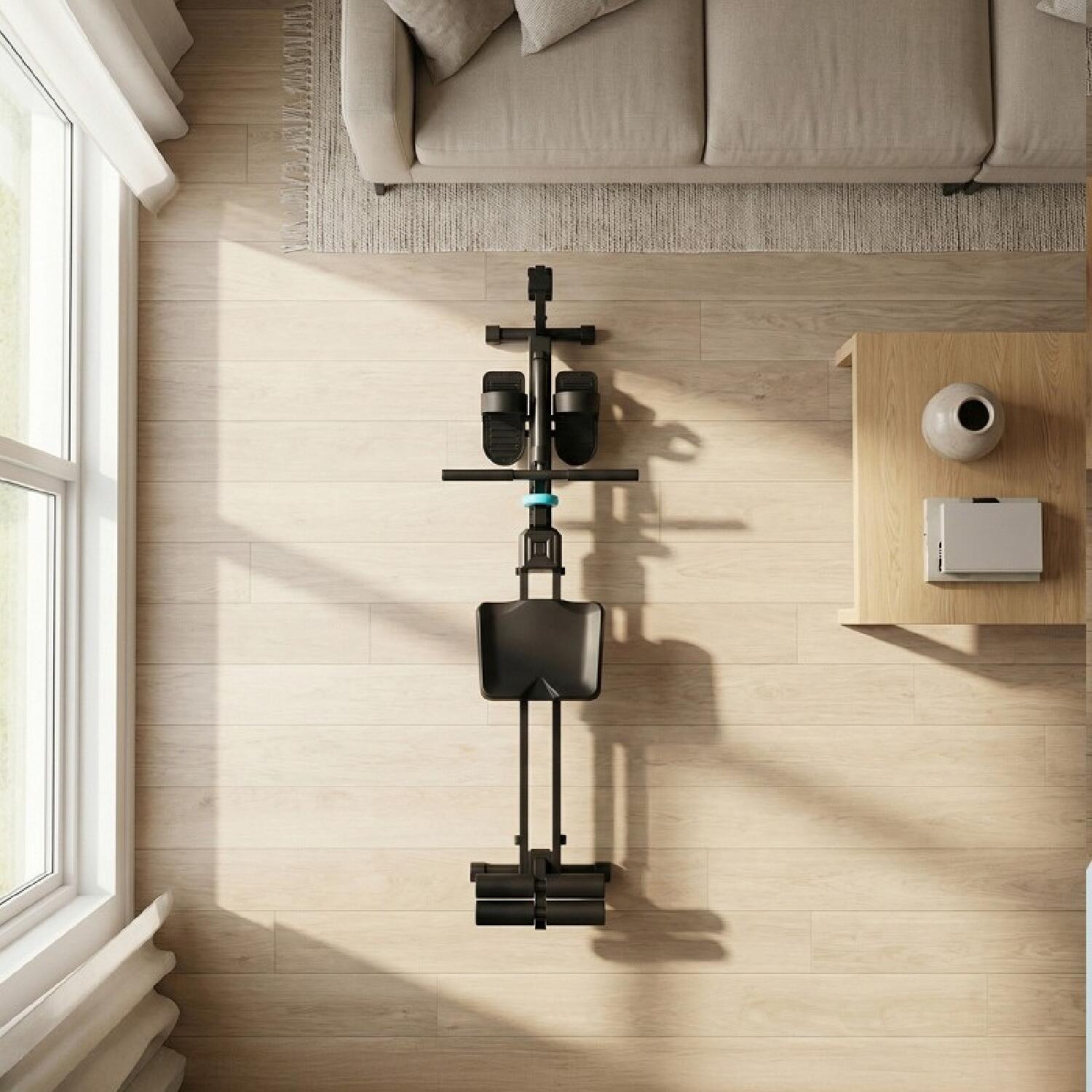 Cecotec Máquina de Remo Hidráulica - Plegable y Compacta - Drumfit Rower Compact 2/7