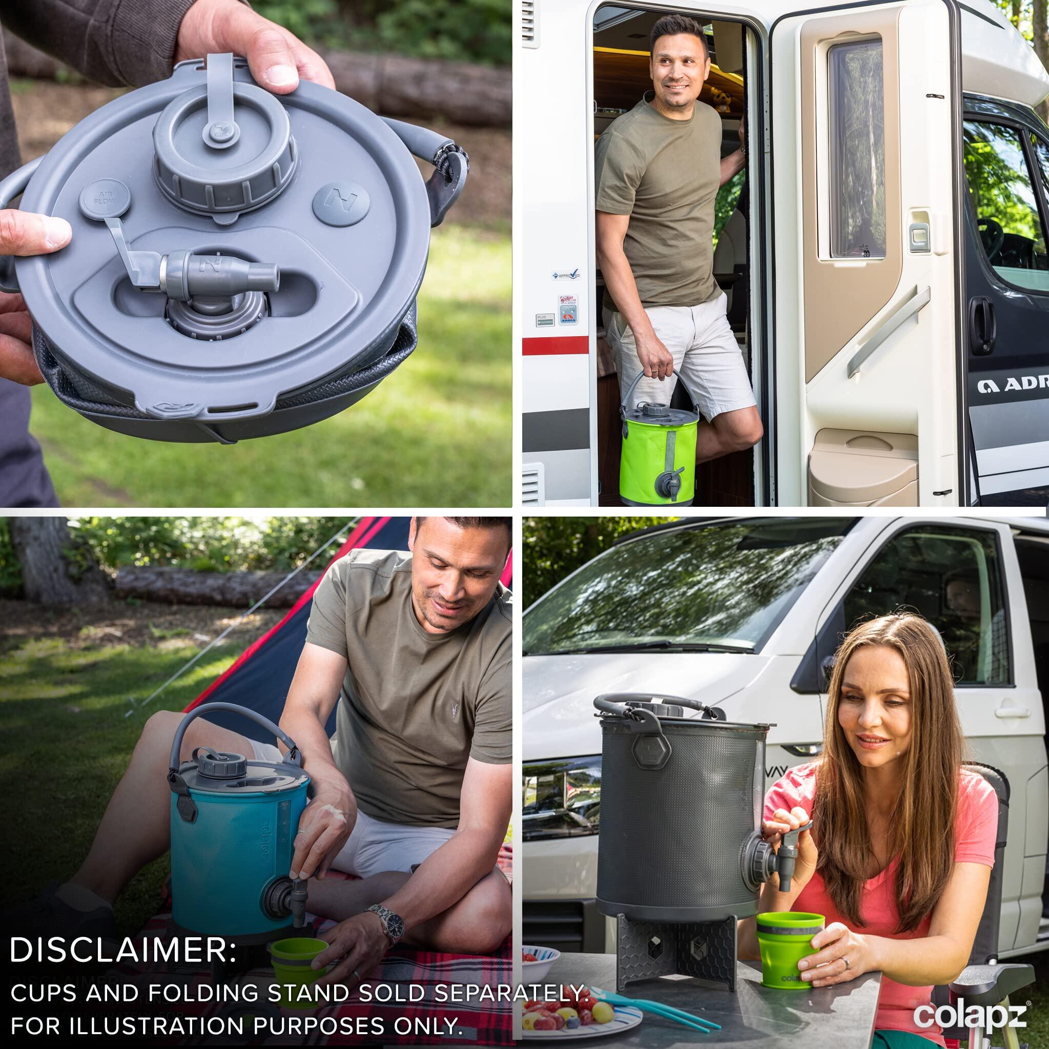 Bidon d’Eau Pliable 20L Premium – sans BPA Récipient Camping avec Couvercle 5/6