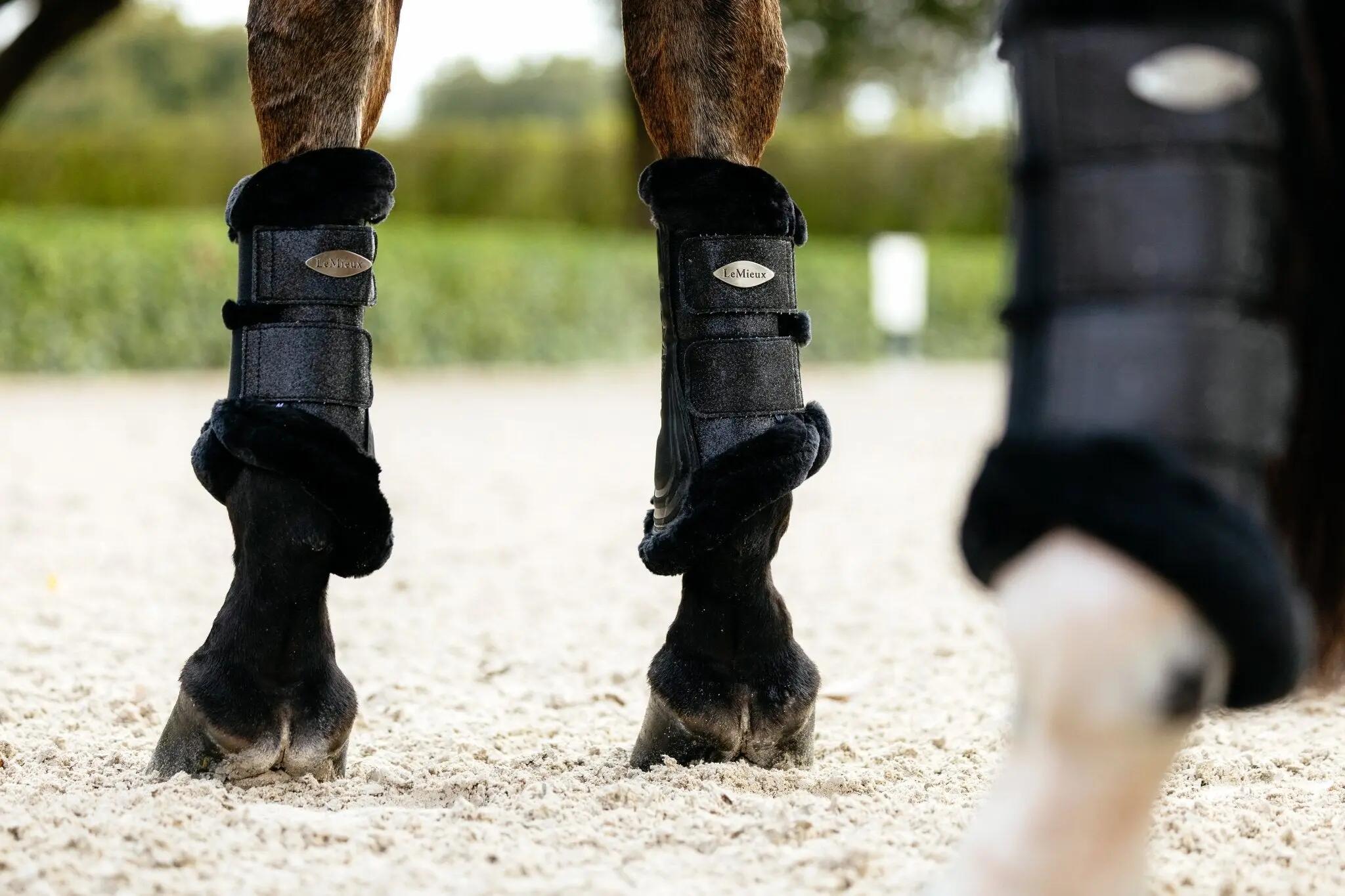 Lemieux Brilliance Fleece Edged Brushing Boot Zwart - 5/7