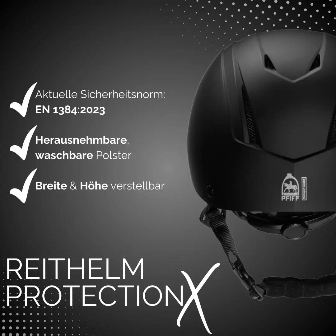 Casque d'équitation ProtectionX, Unisexe, pour Adolescent, Noir, Taille S 4/5