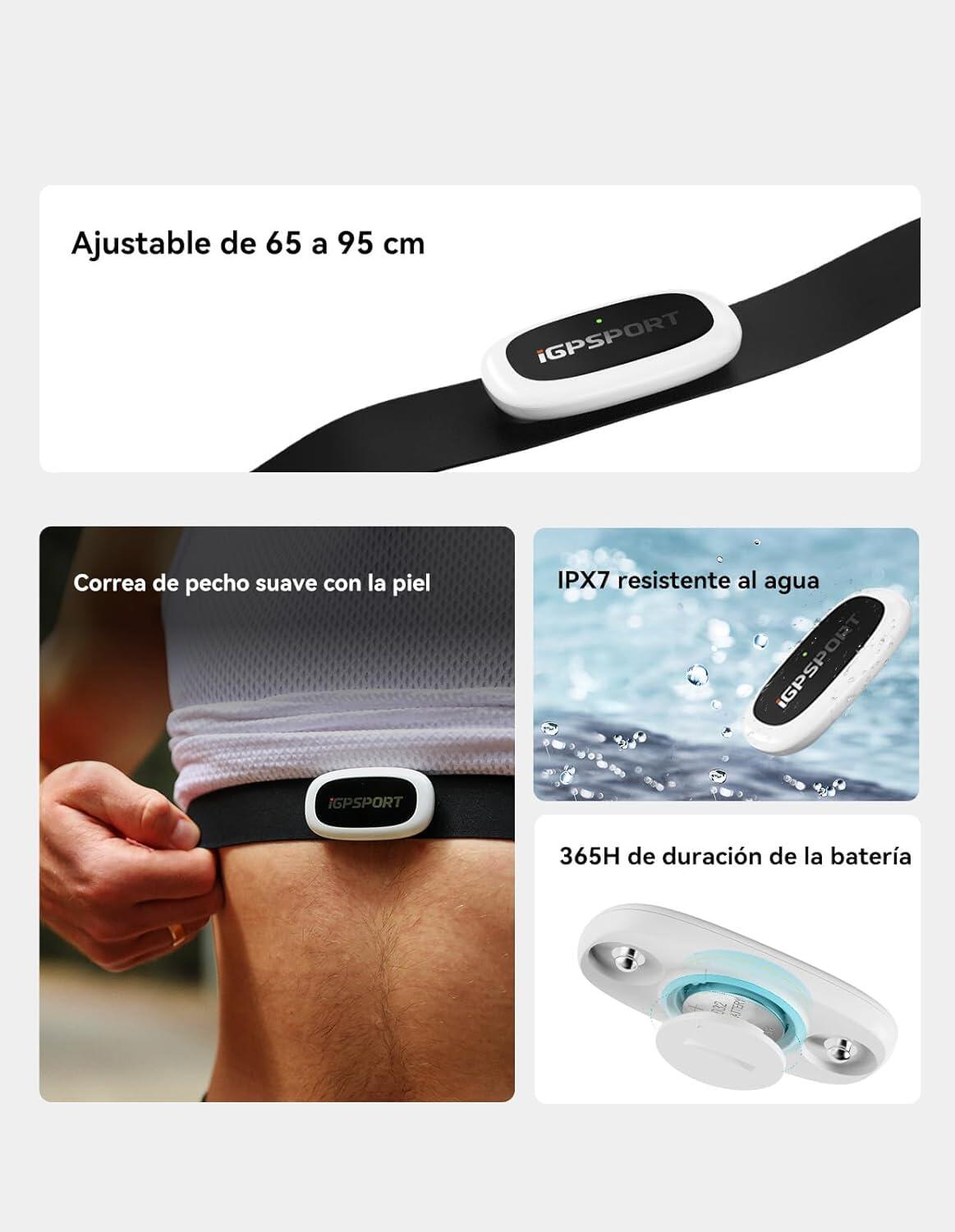 HR50 Moniteur de fréquence cardiaque Bluetooth & Ant+ avec sangle de poitrine 3/7