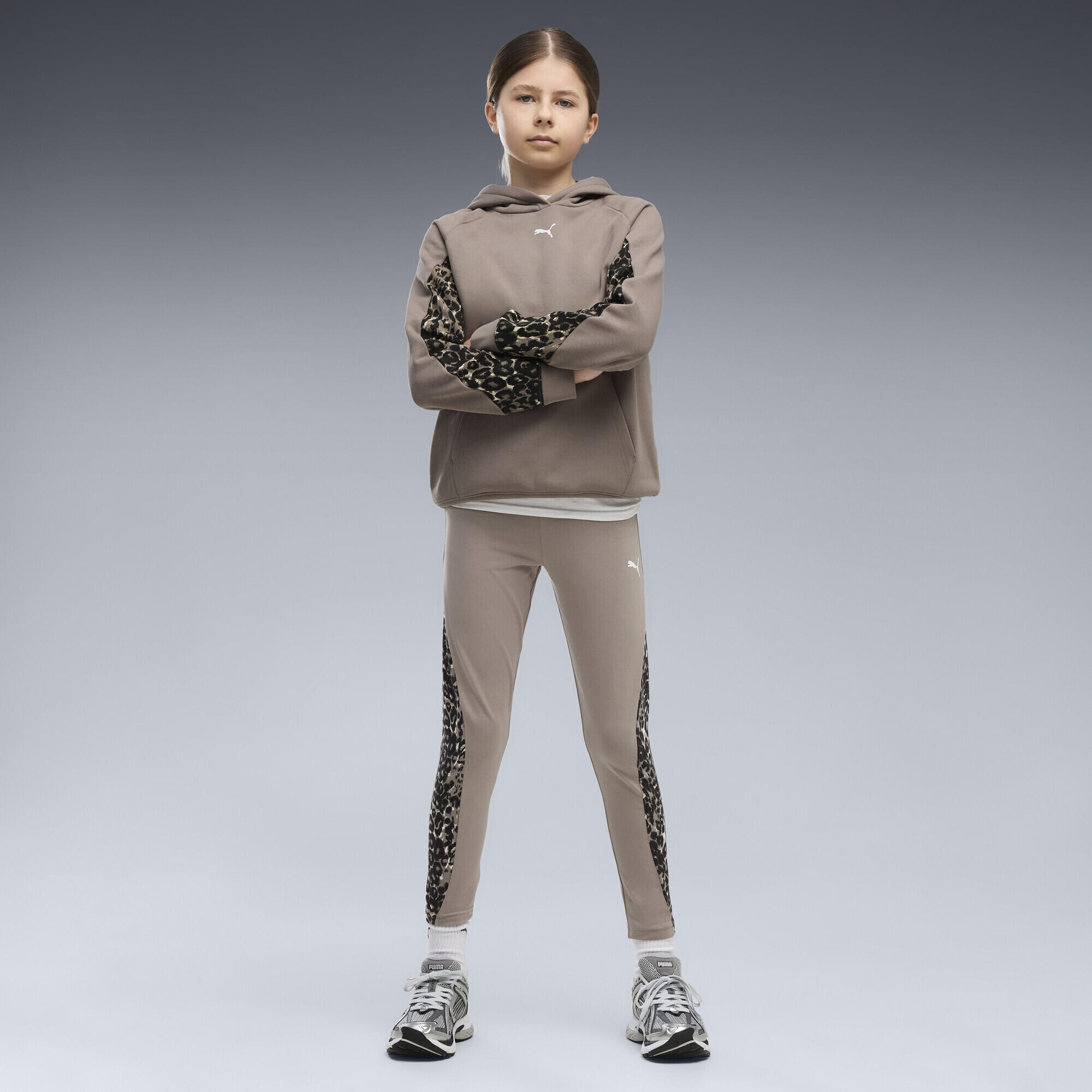 PUMA Sport fleece hoodie met dierenprint voor jongeren PUMA 4/5